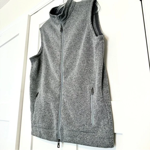 Peter Millar Men’s Heathered Gray Full Zip Fleece Sweater Vest • Medium - Picture 8 of 8
